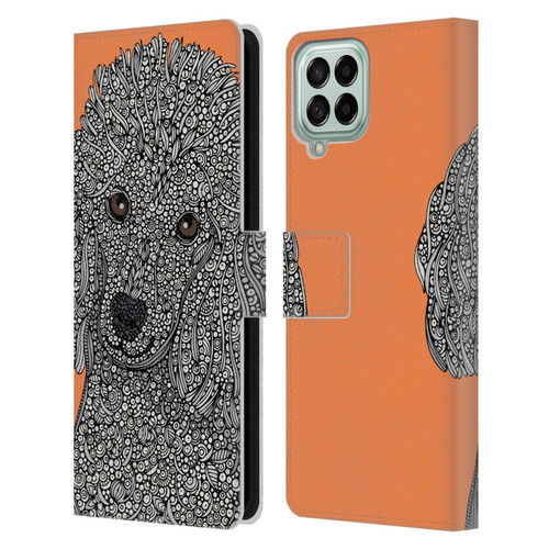 Valentina Dogs Poodle Leather Book Wallet Case Cover For Samsung Galaxy M33 (2022)