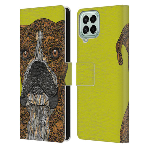 Valentina Dogs Boxer Leather Book Wallet Case Cover For Samsung Galaxy M53 (2022)