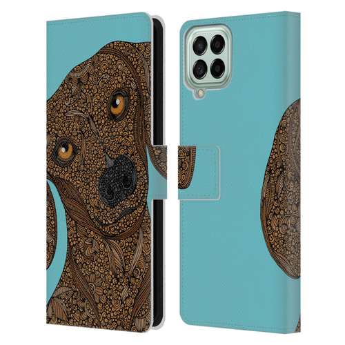 Valentina Dogs Dachshund Leather Book Wallet Case Cover For Samsung Galaxy M53 (2022)