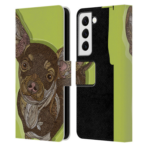 Valentina Dogs Chihuahua Leather Book Wallet Case Cover For Samsung Galaxy S22 5G