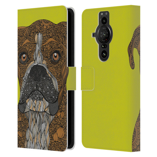Valentina Dogs Boxer Leather Book Wallet Case Cover For Sony Xperia Pro-I
