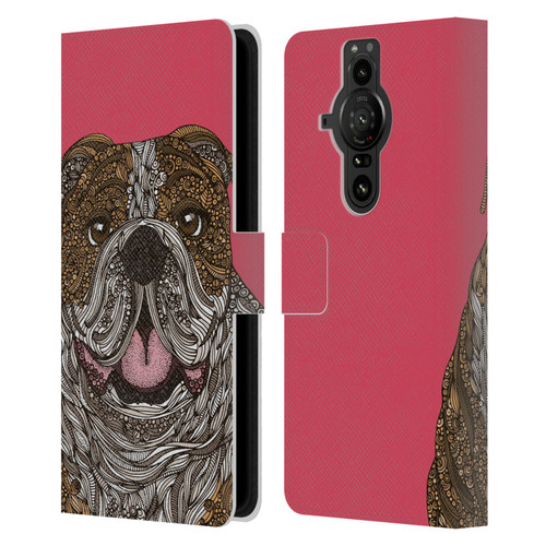 Valentina Dogs English Bulldog Leather Book Wallet Case Cover For Sony Xperia Pro-I