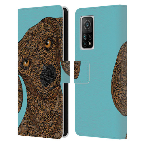 Valentina Dogs Dachshund Leather Book Wallet Case Cover For Xiaomi Mi 10T 5G