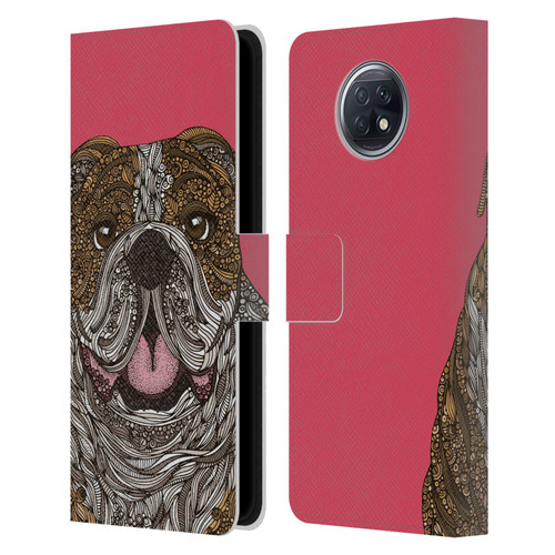 Valentina Dogs English Bulldog Leather Book Wallet Case Cover For Xiaomi Redmi Note 9T 5G