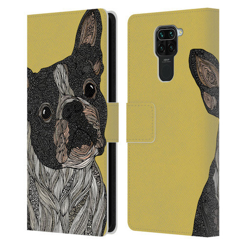 Valentina Dogs French Bulldog Leather Book Wallet Case Cover For Xiaomi Redmi Note 9 / Redmi 10X 4G