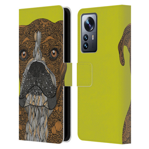 Valentina Dogs Boxer Leather Book Wallet Case Cover For Xiaomi 12 Pro