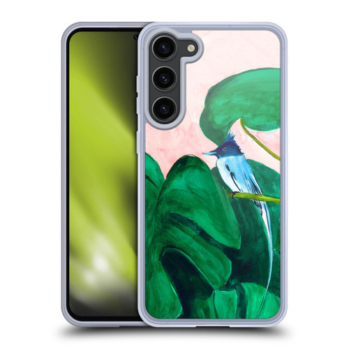 Mai Autumn Birds Monstera Plant Soft Gel Case for Samsung Galaxy S23+ 5G