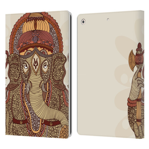 Valentina Symbols Illustration Ganesha Leather Book Wallet Case Cover For Apple iPad 10.2 2019/2020/2021