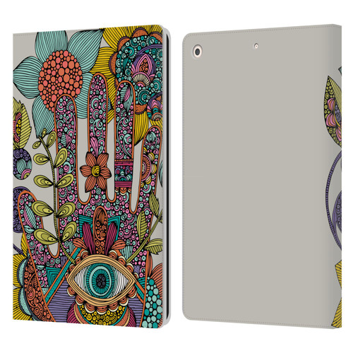 Valentina Symbols Illustration Hamsa Leather Book Wallet Case Cover For Apple iPad 10.2 2019/2020/2021