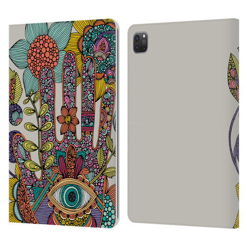 Valentina Symbols Illustration Hamsa Leather Book Wallet Case Cover For Apple iPad Pro 11 2020 / 2021 / 2022
