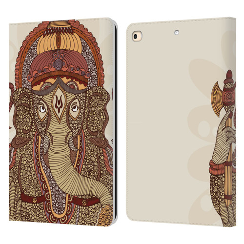 Valentina Symbols Illustration Ganesha Leather Book Wallet Case Cover For Apple iPad 9.7 2017 / iPad 9.7 2018