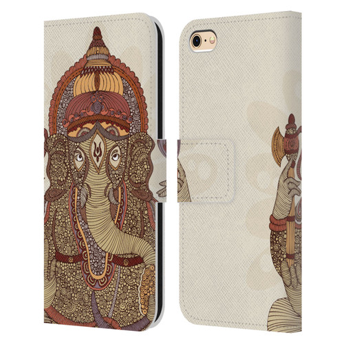 Valentina Symbols Illustration Ganesha Leather Book Wallet Case Cover For Apple iPhone 6 / iPhone 6s