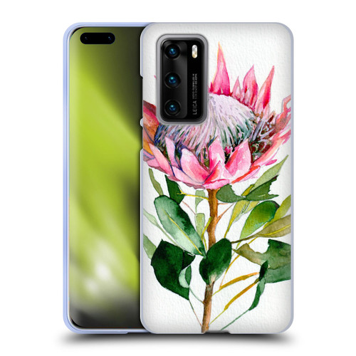 Mai Autumn Floral Blooms Protea Soft Gel Case for Huawei P40 5G