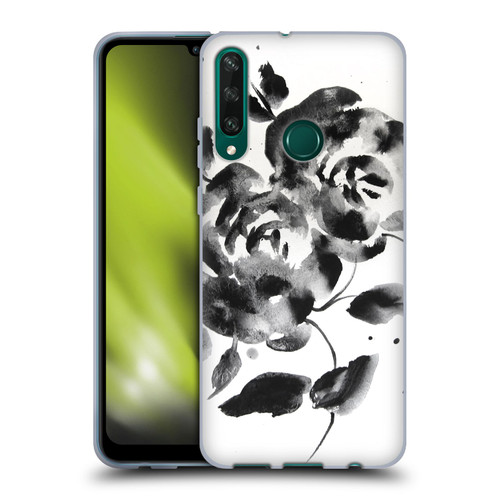 Mai Autumn Floral Blooms Black Beauty Soft Gel Case for Huawei Y6p