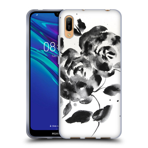 Mai Autumn Floral Blooms Black Beauty Soft Gel Case for Huawei Y6 Pro (2019)