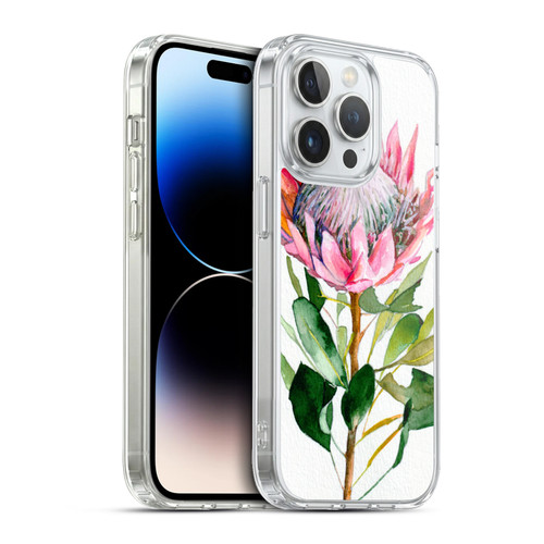 Mai Autumn Floral Blooms Protea Soft Gel Case for Apple iPhone 13 Pro & MagSafe