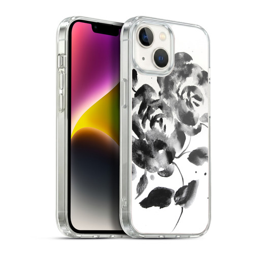 Mai Autumn Floral Blooms Black Beauty Soft Gel Case for Apple iPhone 14