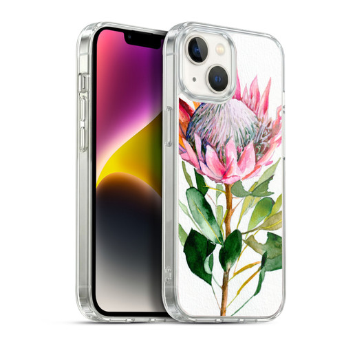 Mai Autumn Floral Blooms Protea Soft Gel Case for Apple iPhone 14