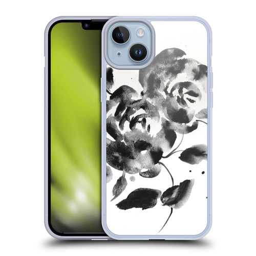Mai Autumn Floral Blooms Black Beauty Soft Gel Case for Apple iPhone 14 Plus