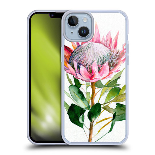 Mai Autumn Floral Blooms Protea Soft Gel Case for Apple iPhone 14 Plus