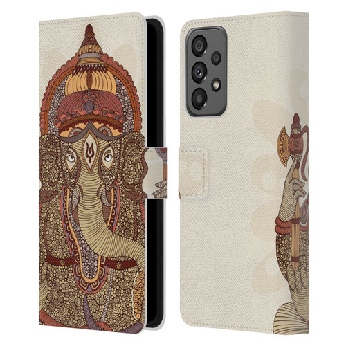 Valentina Symbols Illustration Ganesha Leather Book Wallet Case Cover For Samsung Galaxy A73 5G (2022)