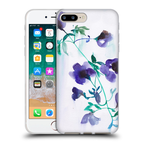 Mai Autumn Floral Blooms Moon Drops Soft Gel Case for Apple iPhone 7 Plus / iPhone 8 Plus
