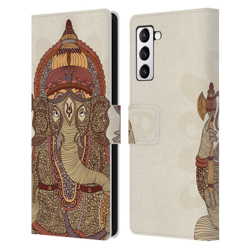 Valentina Symbols Illustration Ganesha Leather Book Wallet Case Cover For Samsung Galaxy S21+ 5G
