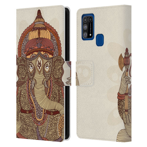 Valentina Symbols Illustration Ganesha Leather Book Wallet Case Cover For Samsung Galaxy M31 (2020)