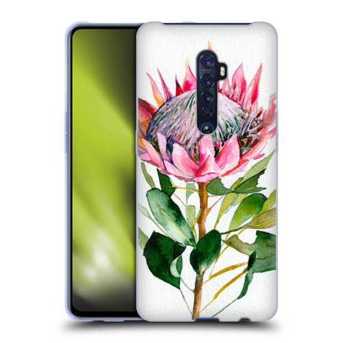 Mai Autumn Floral Blooms Protea Soft Gel Case for OPPO Reno 2