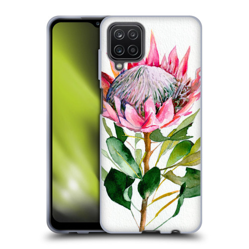 Mai Autumn Floral Blooms Protea Soft Gel Case for Samsung Galaxy A12 (2020)