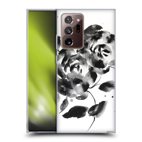 Mai Autumn Floral Blooms Black Beauty Soft Gel Case for Samsung Galaxy Note20 Ultra / 5G