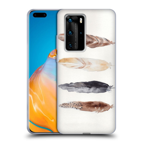 Mai Autumn Feathers Pattern Soft Gel Case for Huawei P40 Pro / P40 Pro Plus 5G