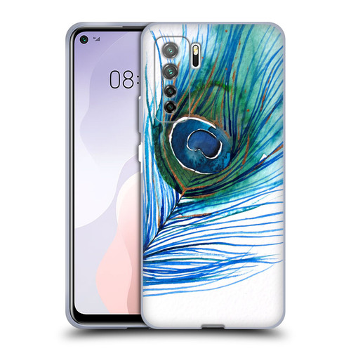 Mai Autumn Feathers Peacock Soft Gel Case for Huawei Nova 7 SE/P40 Lite 5G