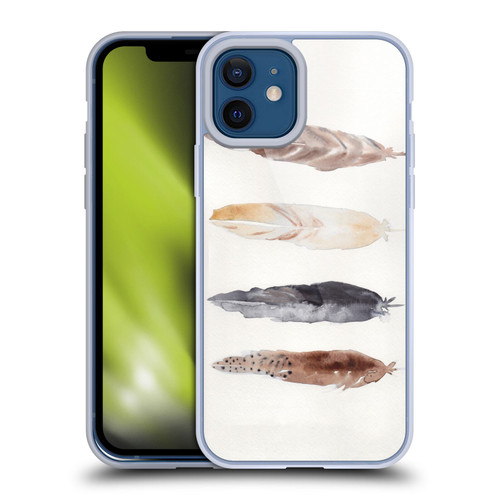 Mai Autumn Feathers Pattern Soft Gel Case for Apple iPhone 12 / iPhone 12 Pro