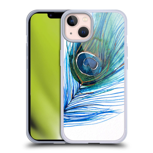 Mai Autumn Feathers Peacock Soft Gel Case for Apple iPhone 13