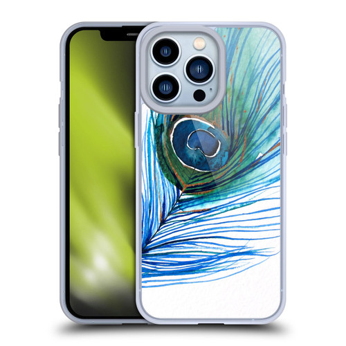 Mai Autumn Feathers Peacock Soft Gel Case for Apple iPhone 13 Pro