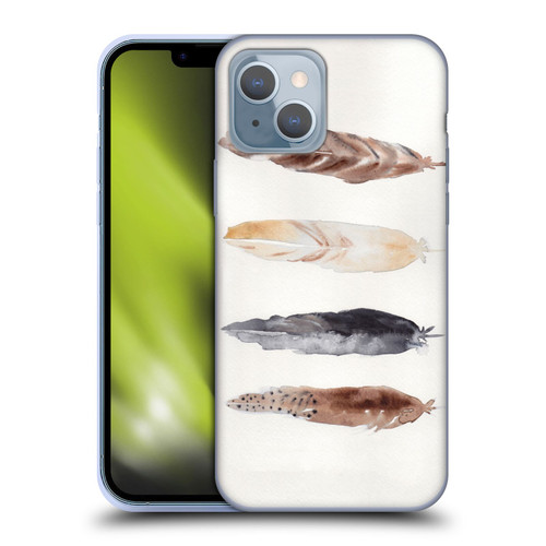 Mai Autumn Feathers Pattern Soft Gel Case for Apple iPhone 14
