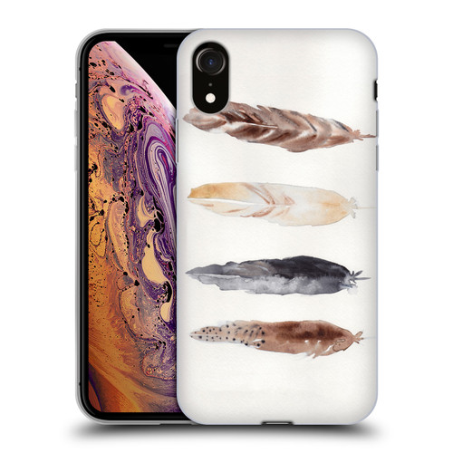 Mai Autumn Feathers Pattern Soft Gel Case for Apple iPhone XR