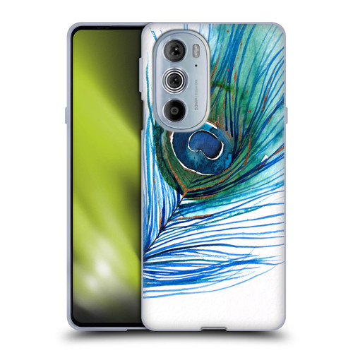 Mai Autumn Feathers Peacock Soft Gel Case for Motorola Edge X30