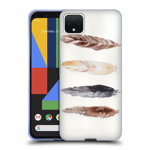 Mai Autumn Feathers Pattern Soft Gel Case for Google Pixel 4 XL