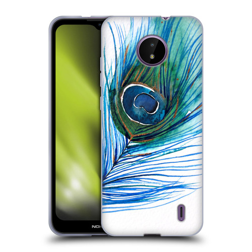 Mai Autumn Feathers Peacock Soft Gel Case for Nokia C10 / C20