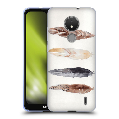 Mai Autumn Feathers Pattern Soft Gel Case for Nokia C21