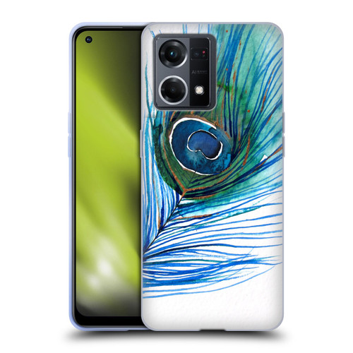 Mai Autumn Feathers Peacock Soft Gel Case for OPPO Reno8 4G