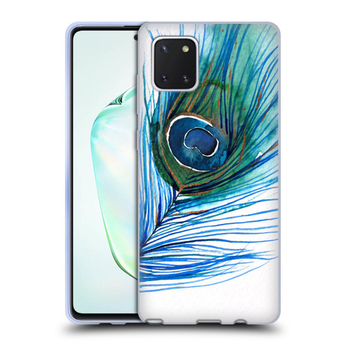 Mai Autumn Feathers Peacock Soft Gel Case for Samsung Galaxy Note10 Lite