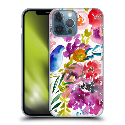 Mai Autumn Floral Garden Bluebird Soft Gel Case for Apple iPhone 13 Pro Max