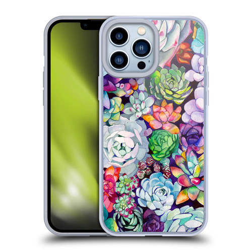 Mai Autumn Floral Garden Succulent Soft Gel Case for Apple iPhone 13 Pro Max