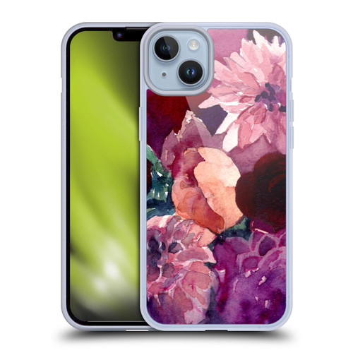 Mai Autumn Floral Garden Dahlias Soft Gel Case for Apple iPhone 14 Plus