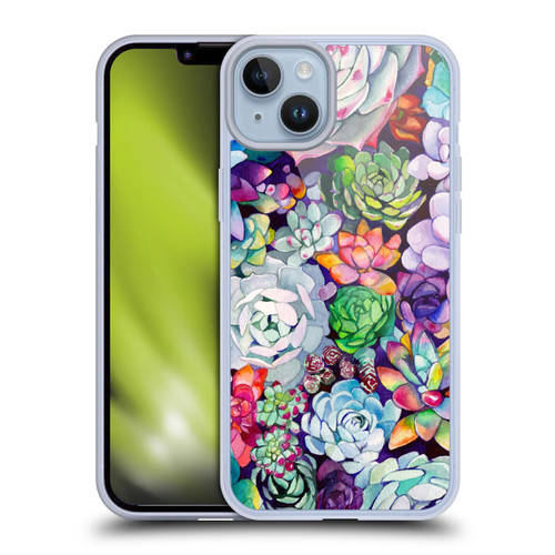 Mai Autumn Floral Garden Succulent Soft Gel Case for Apple iPhone 14 Plus