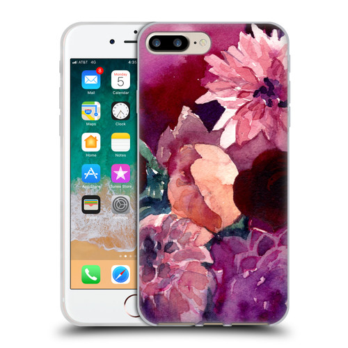 Mai Autumn Floral Garden Dahlias Soft Gel Case for Apple iPhone 7 Plus / iPhone 8 Plus