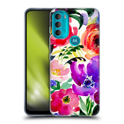 Mai Autumn Floral Garden Bloom Soft Gel Case for Motorola Moto G71 5G